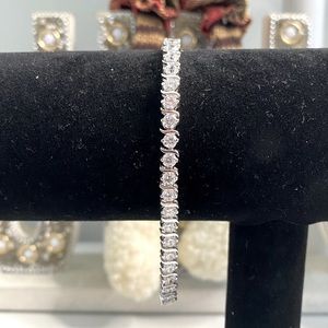 Sterling Silver Cubic Zirconia Tennis Bracelet